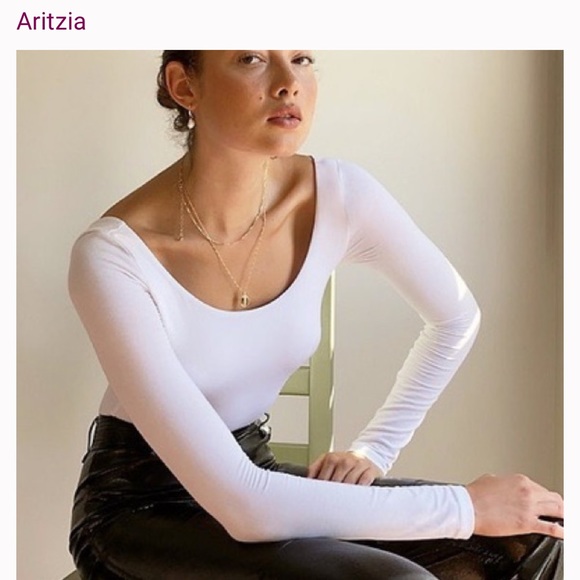 Aritzia Wilfred Cream Sonnet Bodysuit - Picture 5 of 6